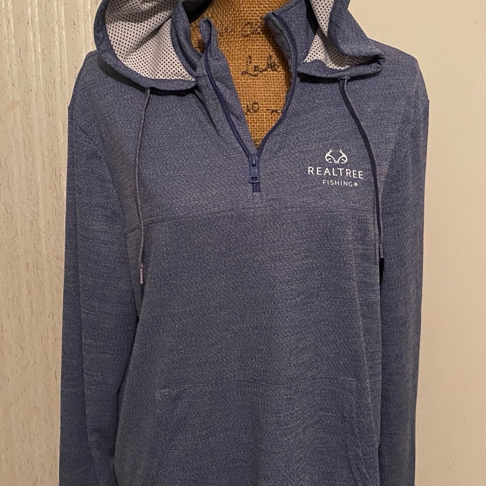 Realtree Blue and Gray Fishing Hoodie